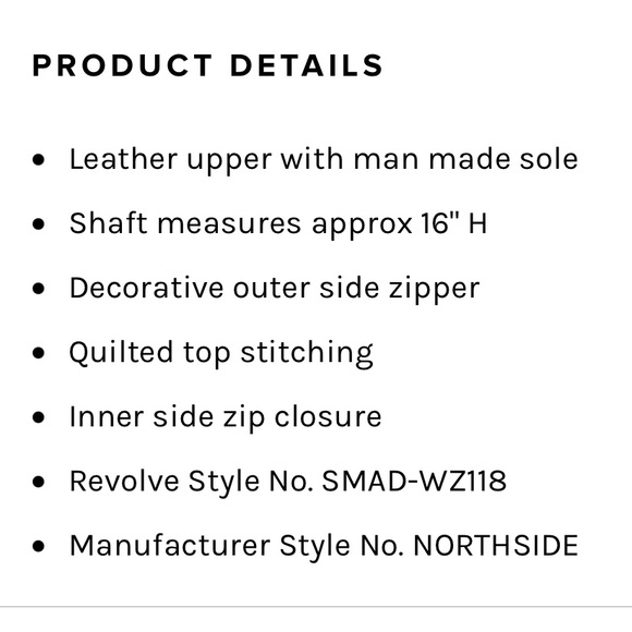 SOLD OUT Steve Madden | Northside Moto Black Leather Mid Calf Heel Boot 6 - Picture 8 of 8